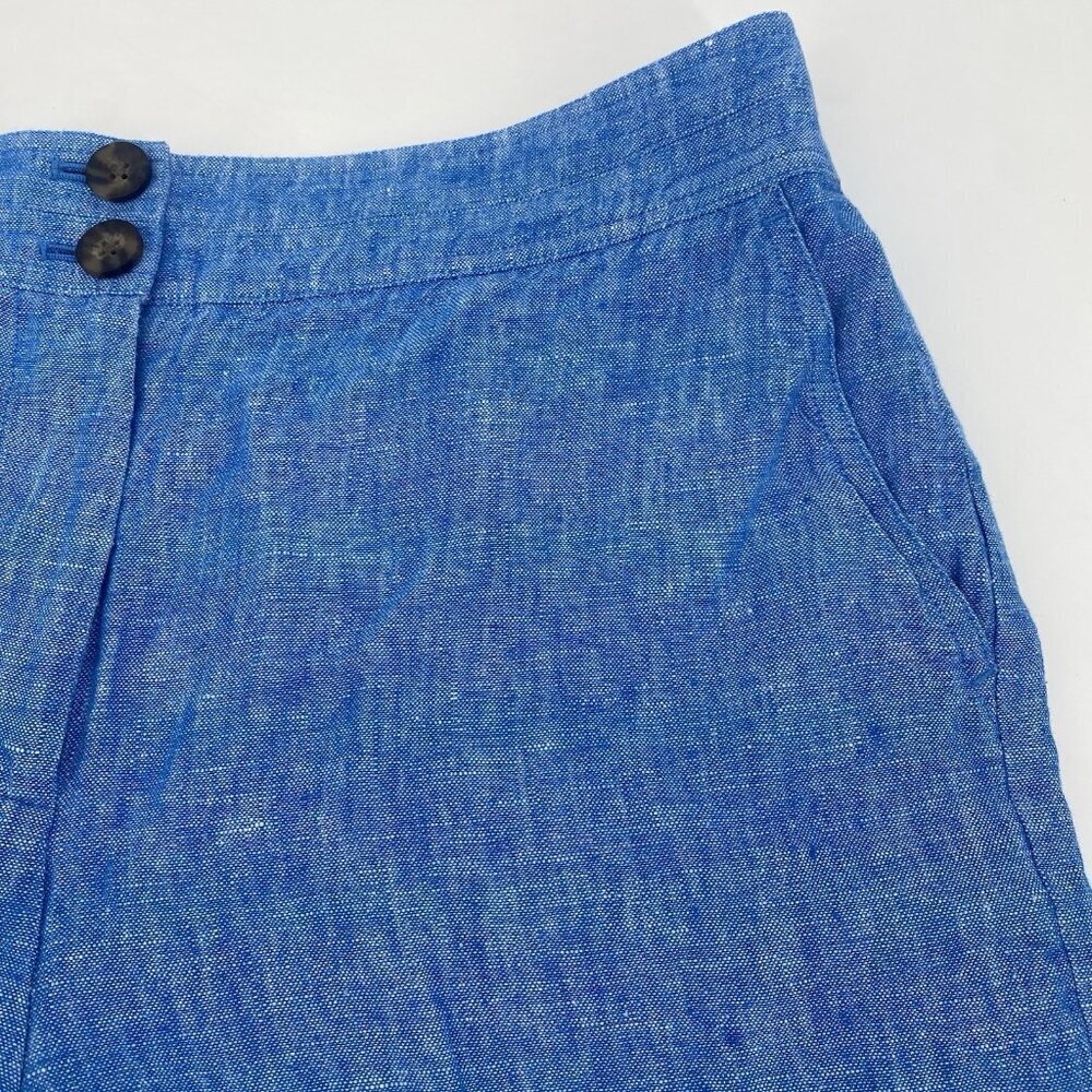 Boden Women’s US 8 UK 12 Blue Cornwall 6” Linen Shorts Nautical Beach - Picture 4 of 12